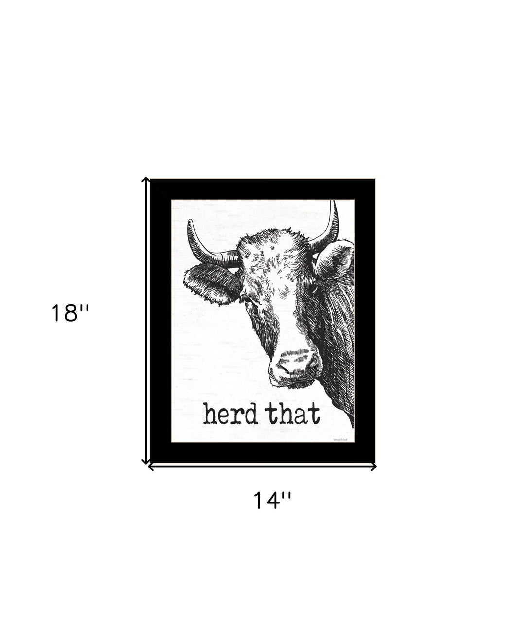 Herd That Black Framed Print Bathroom Wall Art