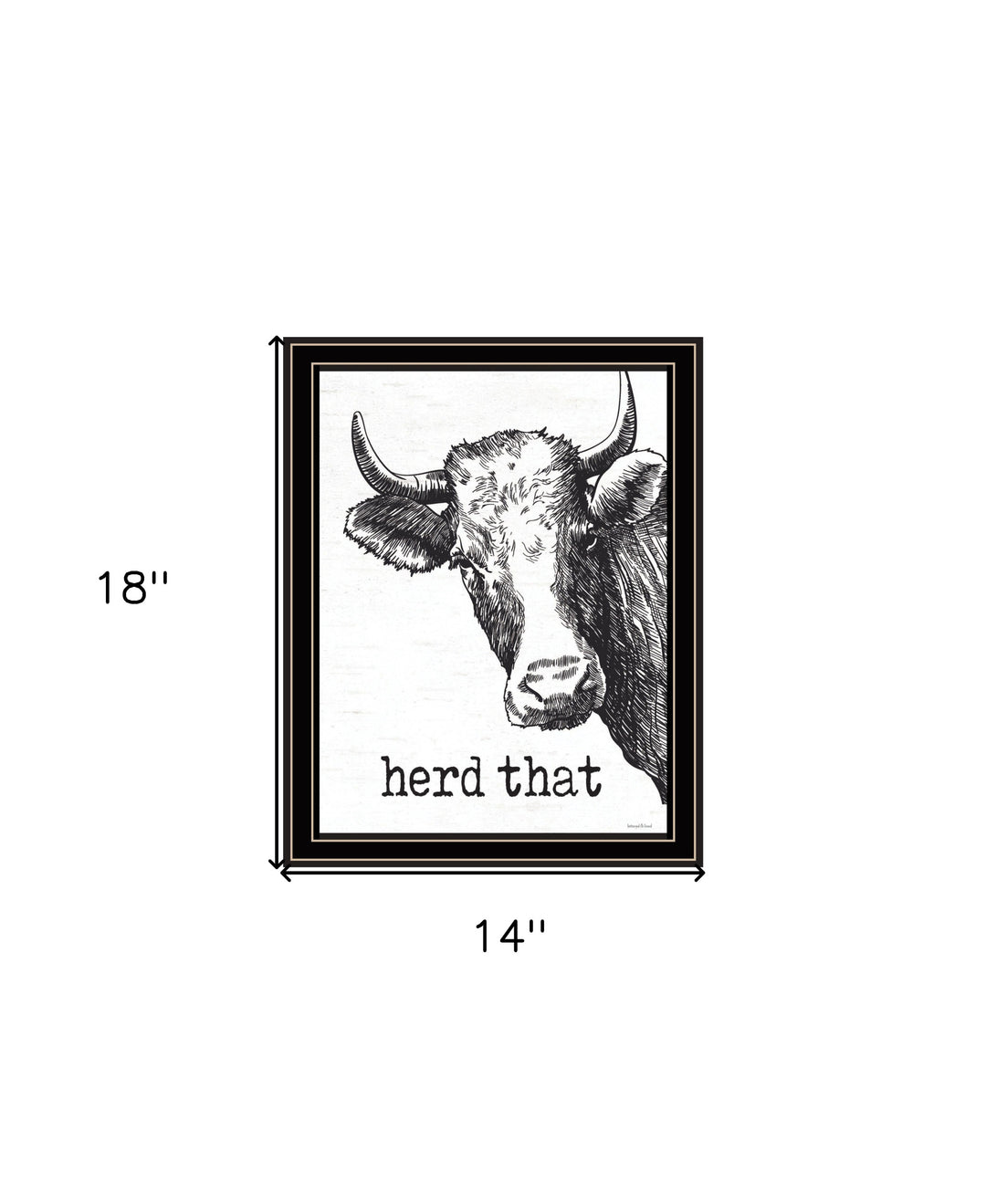 Herd That Black Framed Print Bathroom Wall Art