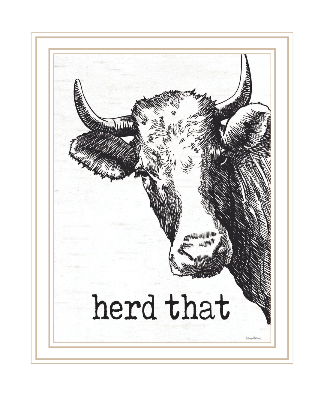 Herd That Black Framed Print Bathroom Wall Art