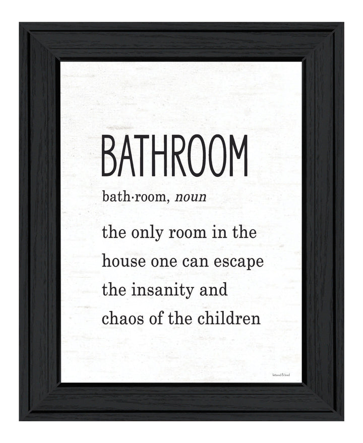 Bathroom Escape Black Framed Print Bathroom Wall Art