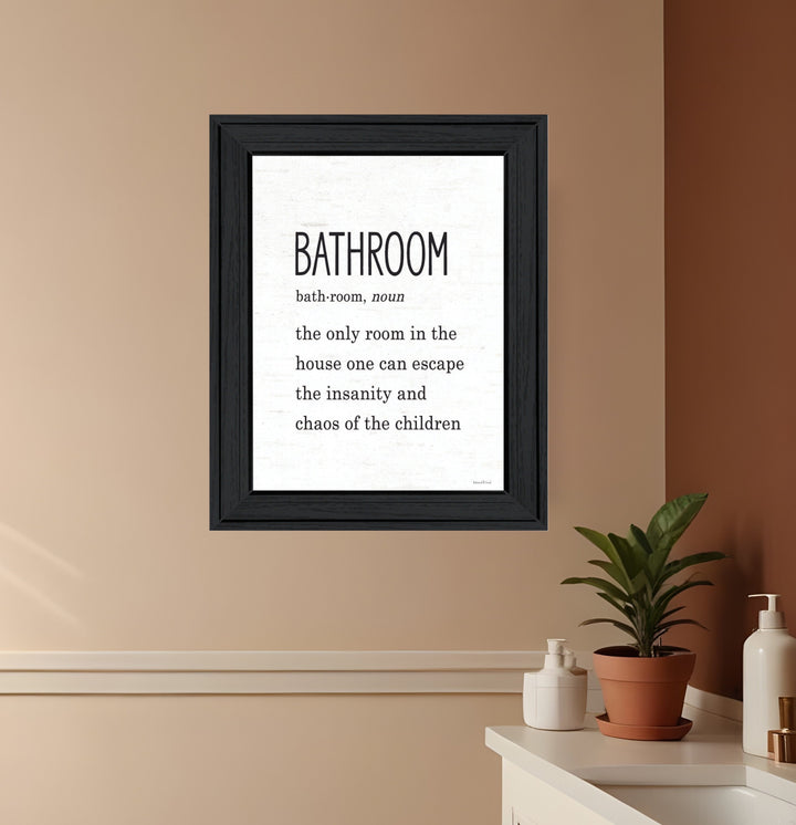 Bathroom Escape Black Framed Print Bathroom Wall Art