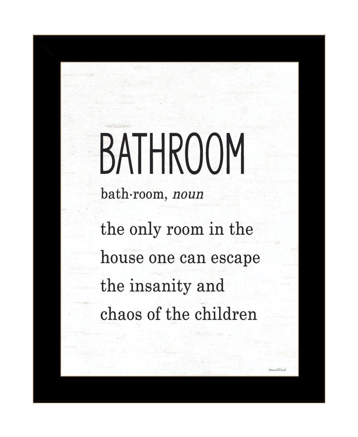 Bathroom Escape Black Framed Print Bathroom Wall Art