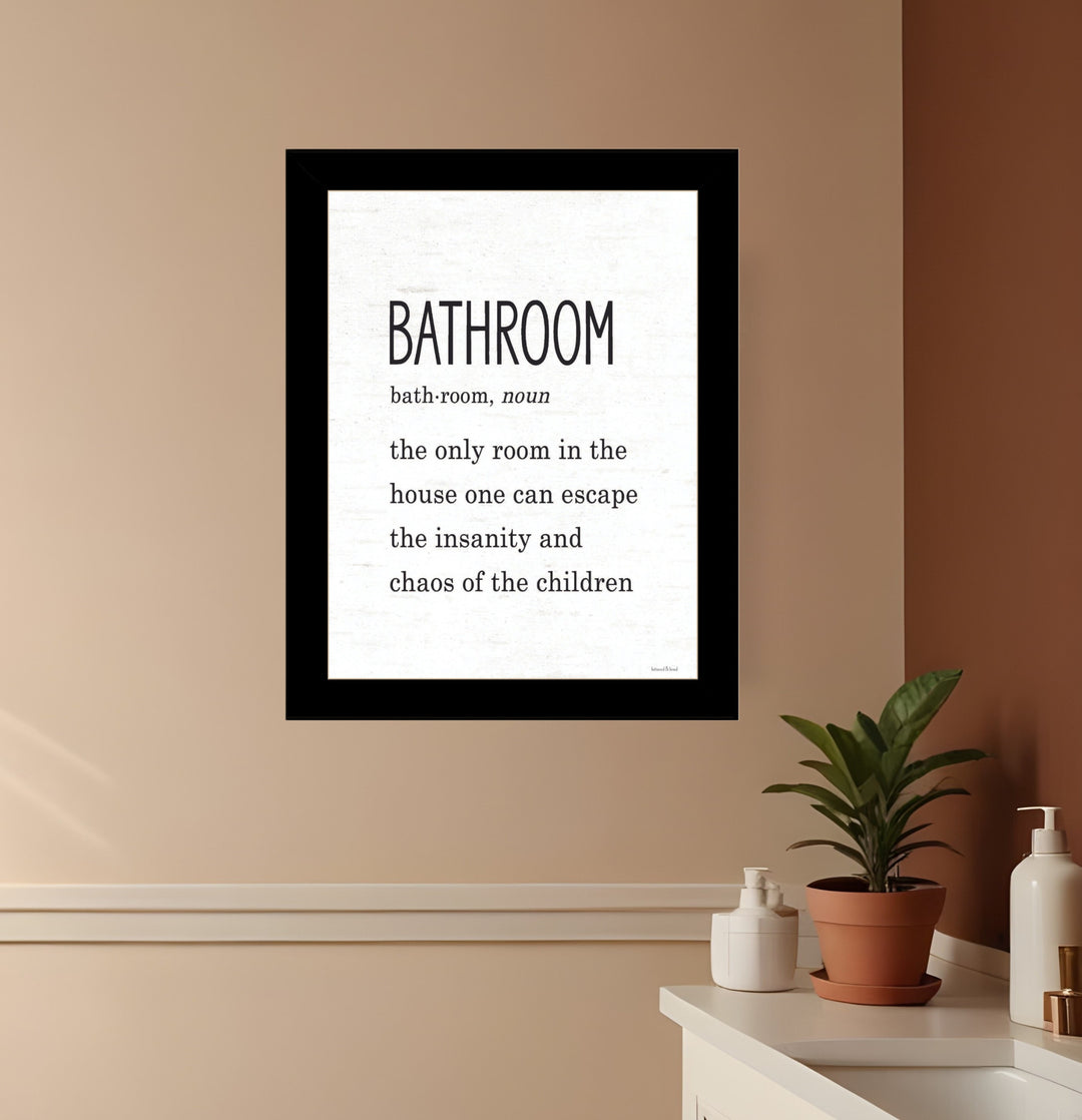 Bathroom Escape Black Framed Print Bathroom Wall Art