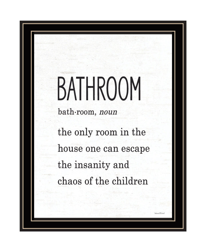 Bathroom Escape Black Framed Print Bathroom Wall Art