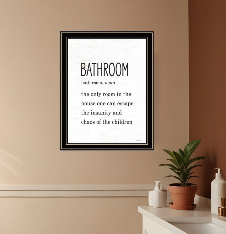 Bathroom Escape Black Framed Print Bathroom Wall Art