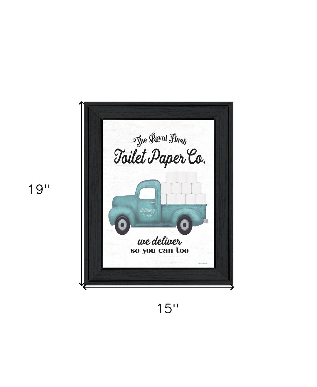 Toilet Paper Co Black Framed Print Bathroom Wall Art