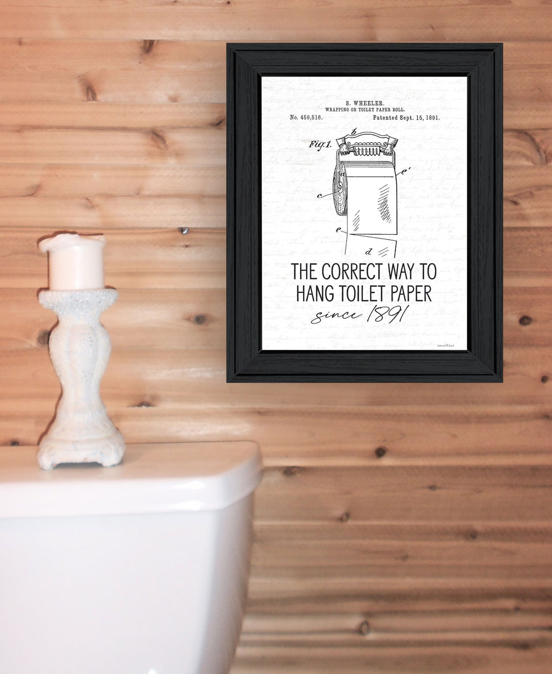 Correct Way to Hang Toilet Paper Black Framed Print Bathroom Wall Art