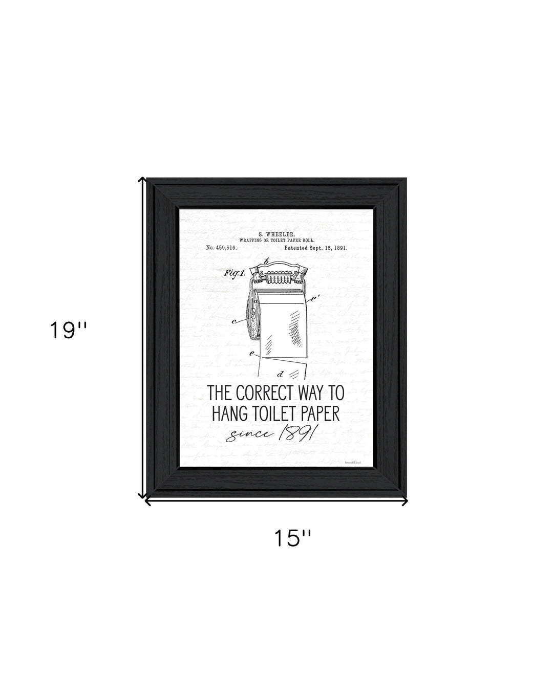 Correct Way to Hang Toilet Paper Black Framed Print Bathroom Wall Art