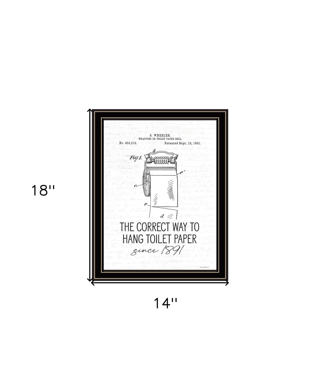 Correct Way to Hang Toilet Paper Black Framed Print Bathroom Wall Art