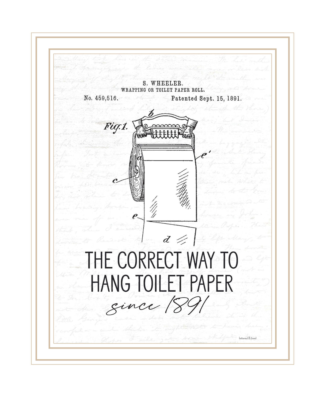 Correct Way to Hang Toilet Paper Black Framed Print Bathroom Wall Art