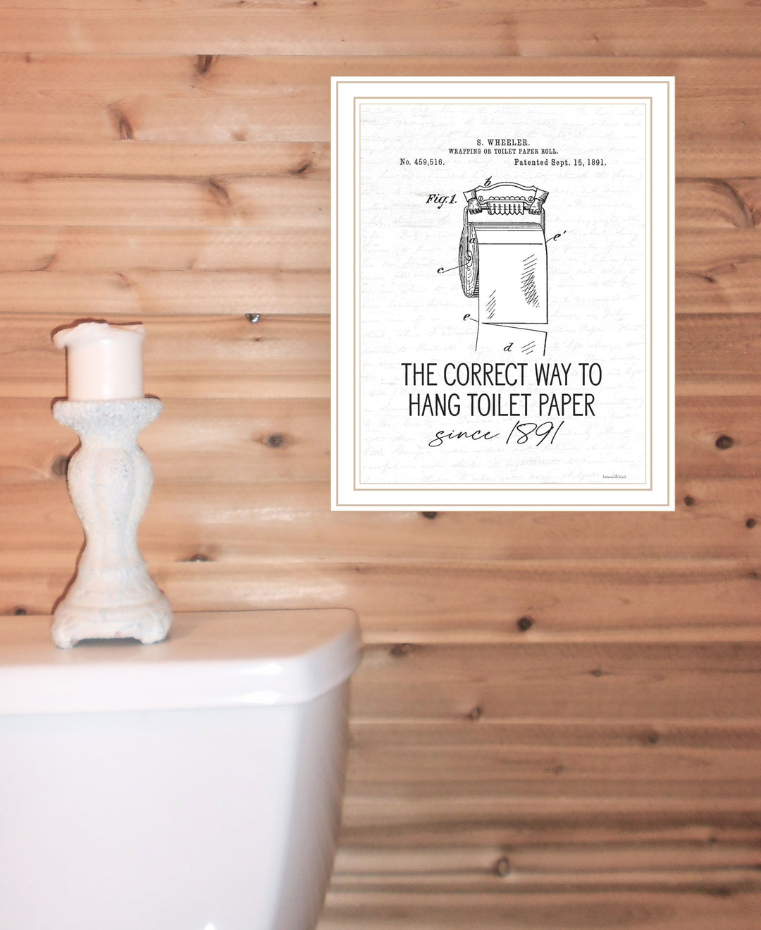 Correct Way to Hang Toilet Paper Black Framed Print Bathroom Wall Art