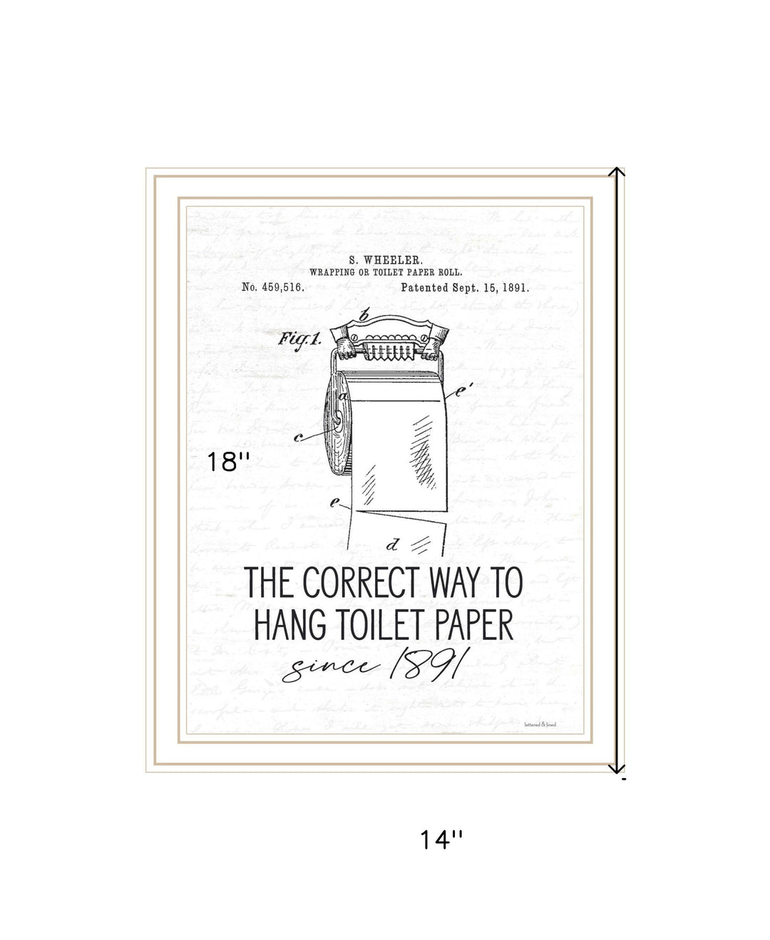 Correct Way to Hang Toilet Paper Black Framed Print Bathroom Wall Art