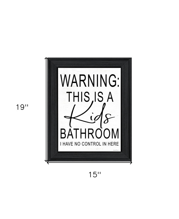 Kids Bathroom Black Framed Print Bathroom Wall Art