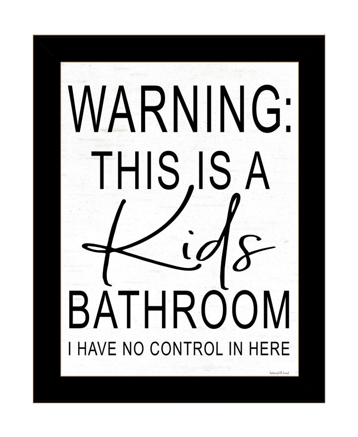 Kids Bathroom Black Framed Print Bathroom Wall Art