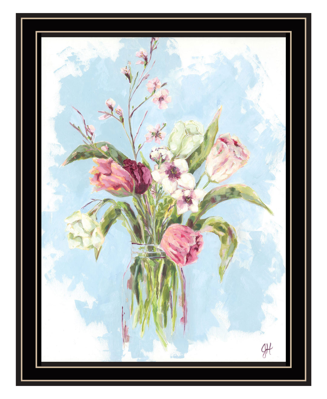 Flourish Black Framed Print Wall Art