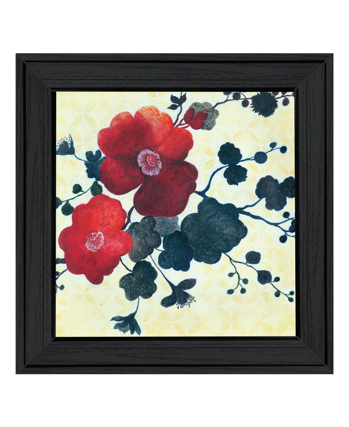 Japanese Blossoms Black Framed Print Wall Art