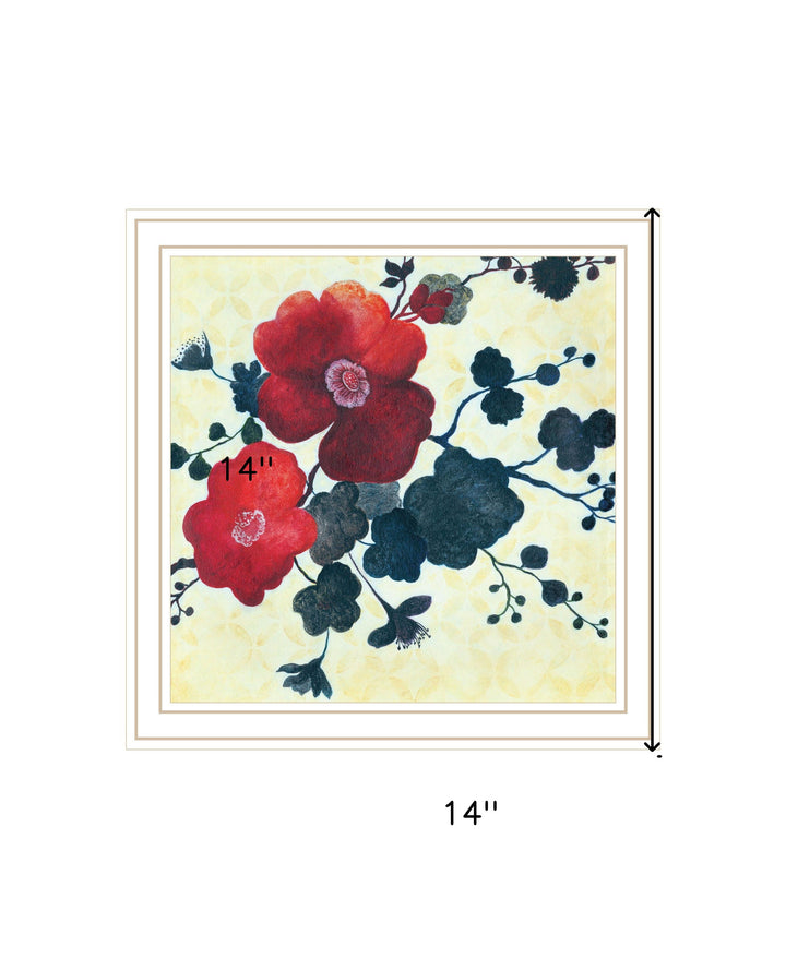 Japanese Blossoms Black Framed Print Wall Art