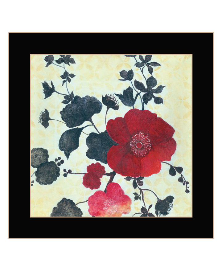 Japanese Blossoms Black Framed Print Wall Art