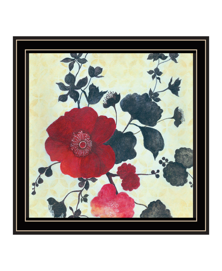 Japanese Blossoms Black Framed Print Wall Art