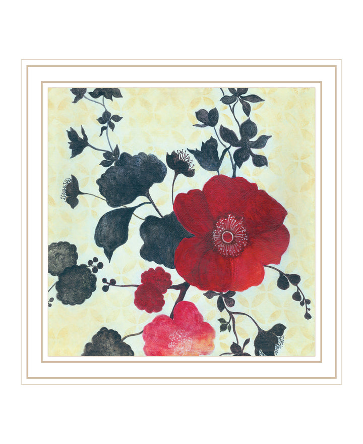 Japanese Blossoms Black Framed Print Wall Art