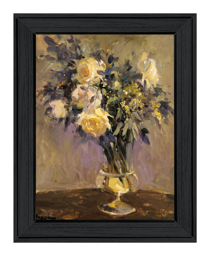 Evening Vase Black Framed Print Wall Art