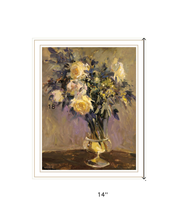 Evening Vase Black Framed Print Wall Art