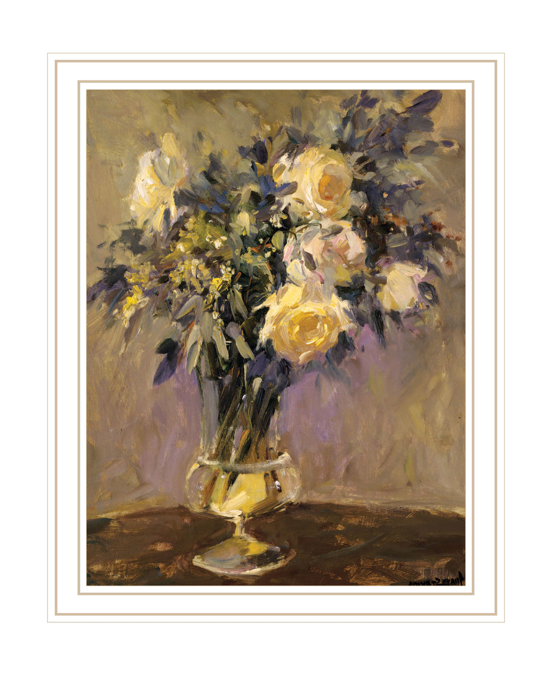 Evening Vase Black Framed Print Wall Art