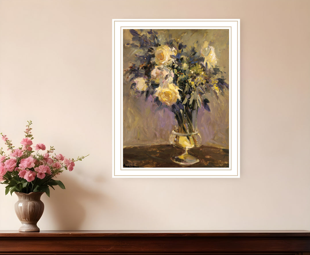 Evening Vase Black Framed Print Wall Art