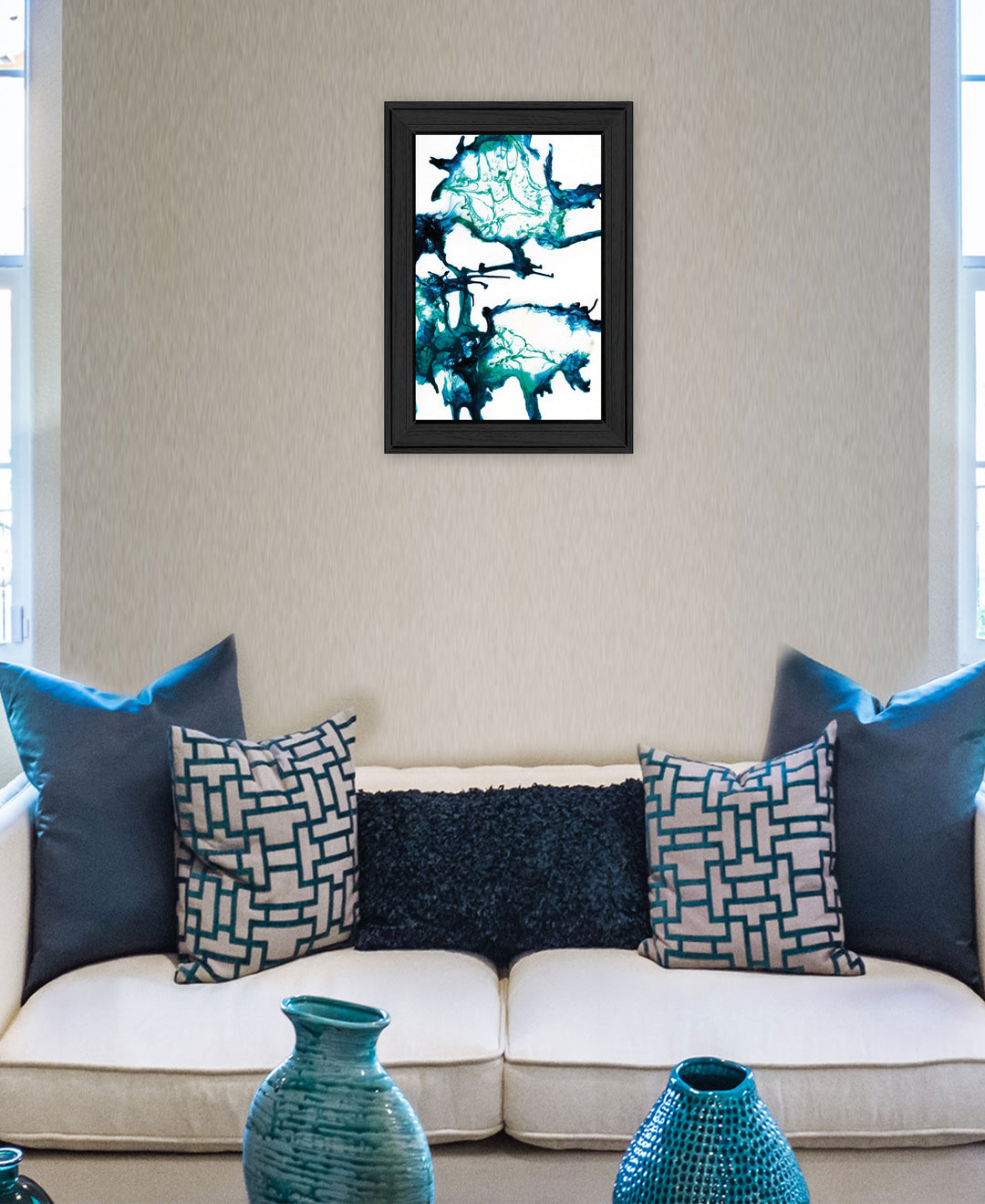 Ocean Living Black Framed Print Wall Art