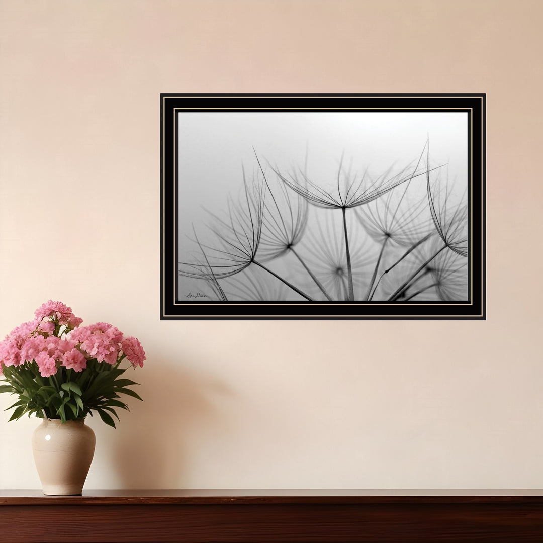 Love is a Delicate Flower Black Framed Print Wall Art