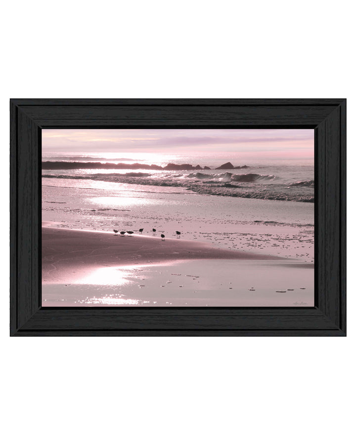 Breakfast On The Beach Black Framed Print Wall Art