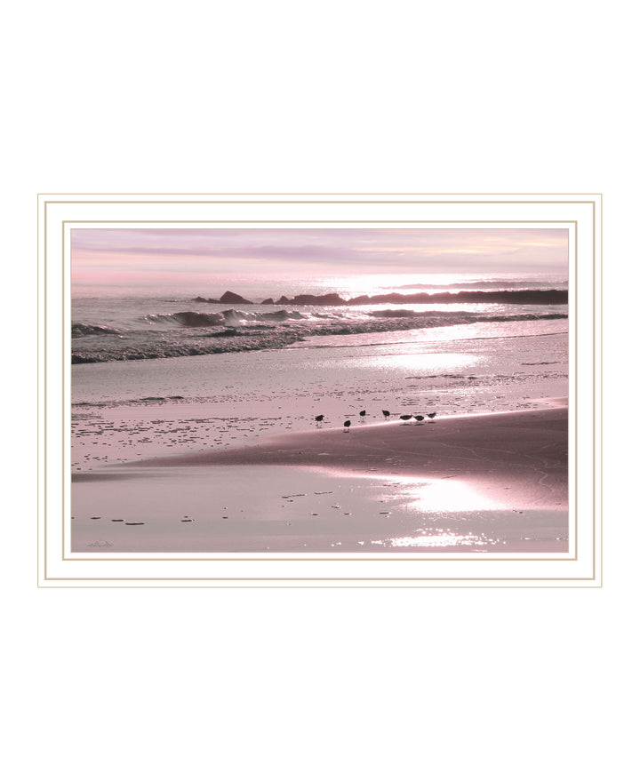 Breakfast On The Beach Black Framed Print Wall Art