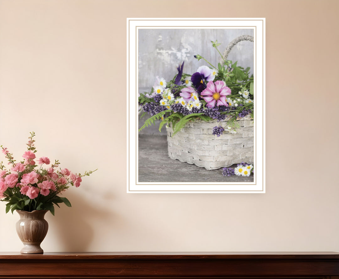 Fresh Garden Basket Black Framed Print Wall Art