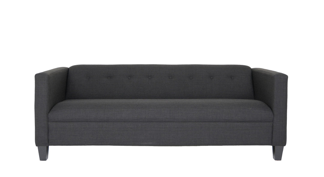 80" Black Polyester Sofa