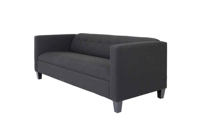 80" Black Polyester Sofa