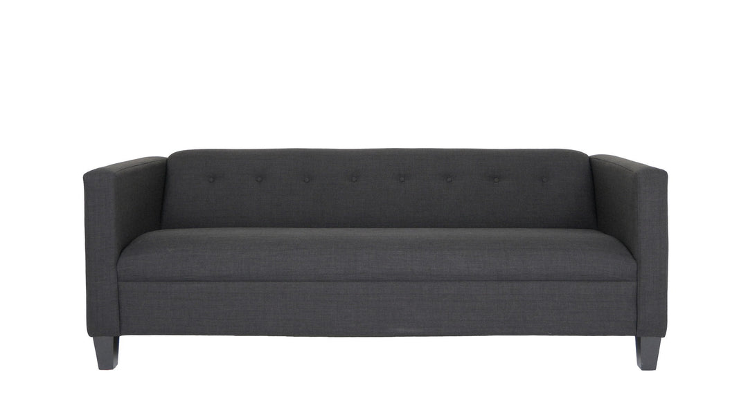 80" Black Polyester Sofa