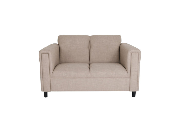 54" Deep Taupe And Black Loveseat