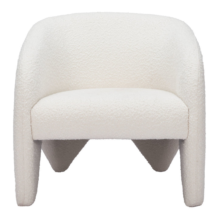 30" White Sherpa Arm Chair