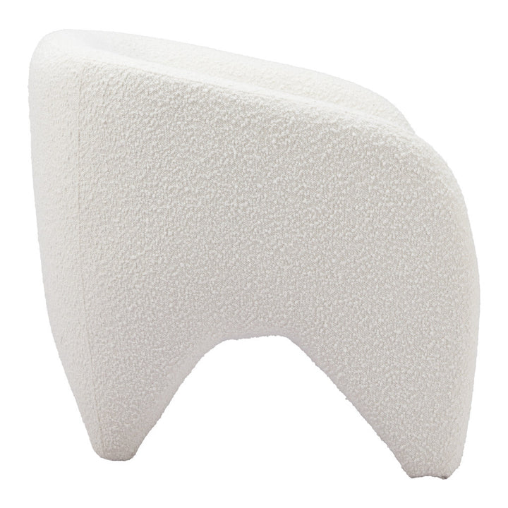 30" White Sherpa Arm Chair